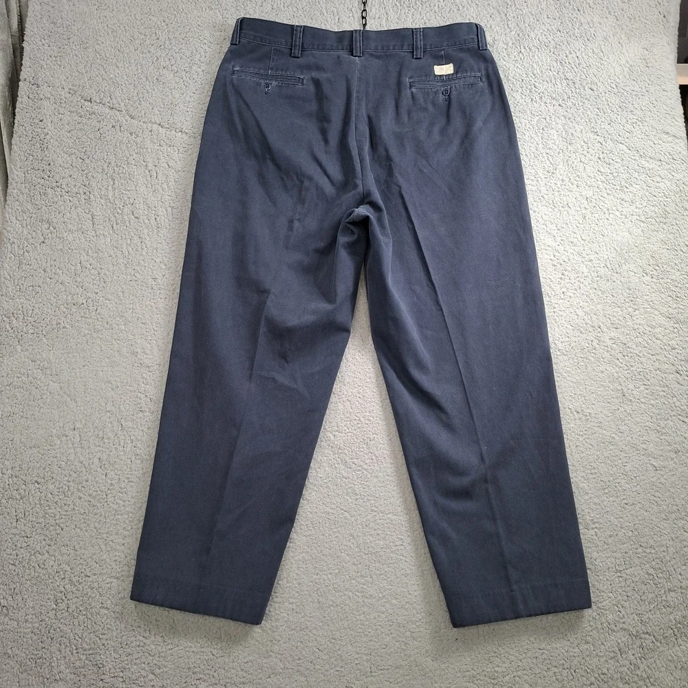 Vintage 90s Polo Ralph Lauren Pants Mens 36x28 Blue Chino Flat Front Straight